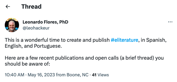 Electronic Literature Publications and Open Calls: May 2023 Roundup