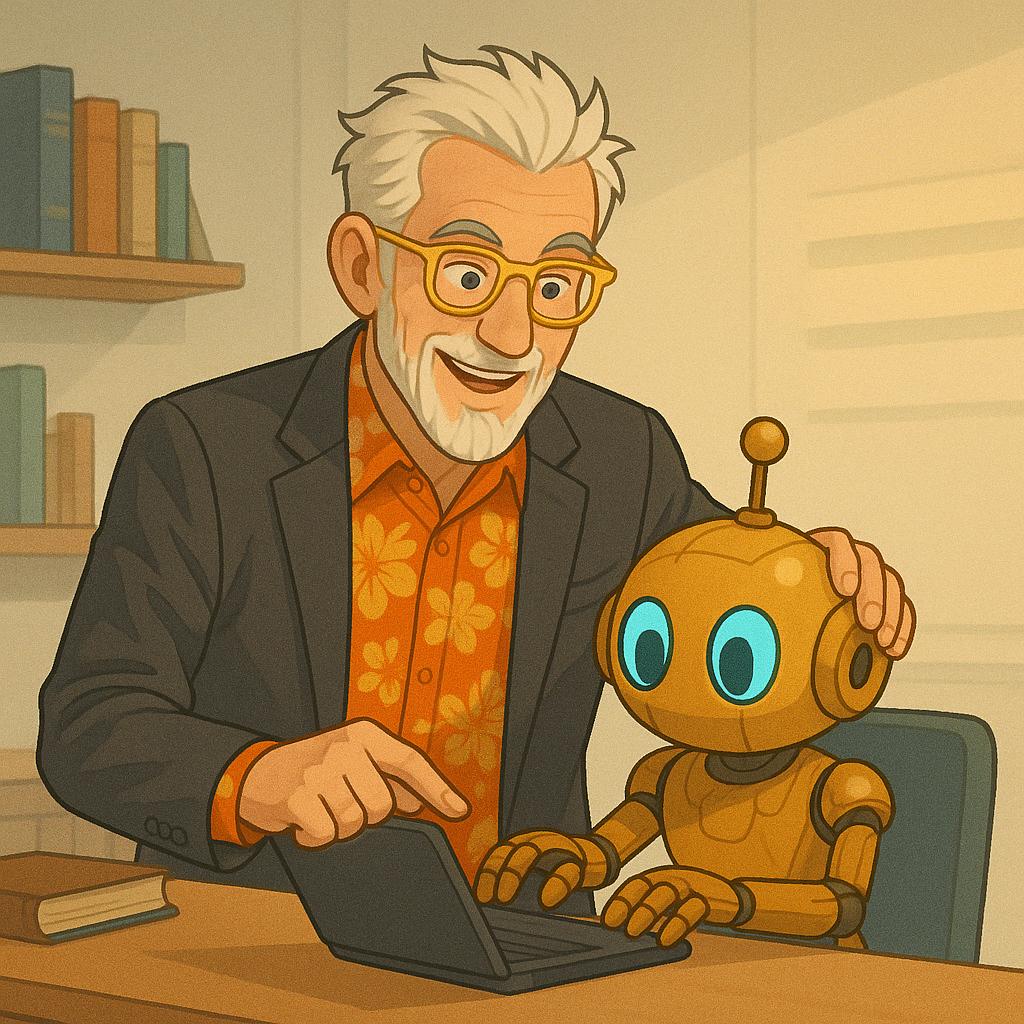 Cyber Leo y su asistente